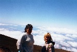 Kerstin und ich auf halben Weg zum Vulkan