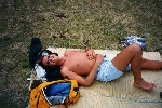 Ronny beim Sonnenbaden