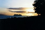 Cruise ship leaving Lahaina